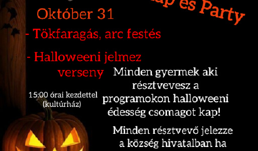 Halloweeni party keszi lakosoknak   Oktober 31 